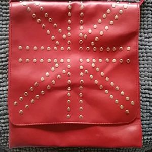 Union Jack Studded Crossbody Satchel bag